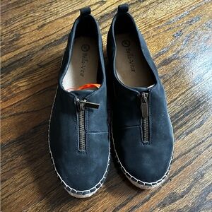 Bella Vita Black Men's Loafers with Zipper